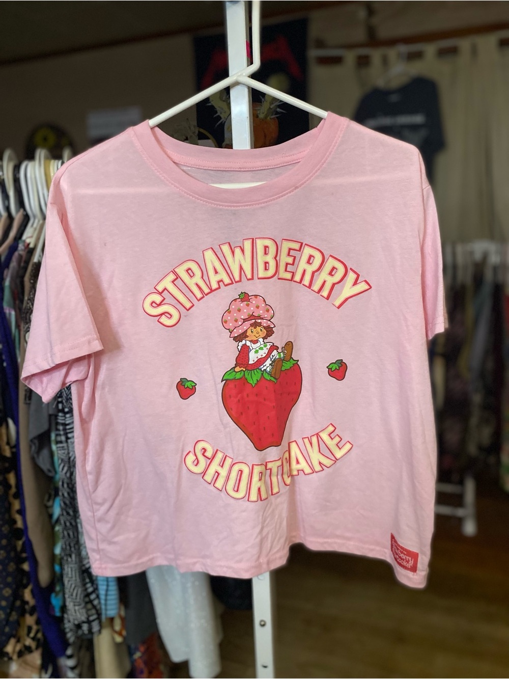Strawberry Shortcake Pink Graphic Boxy Fit Tee